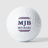 Aangepaste drie initiële monogram sportieve gepers golfballen (Voorkant)