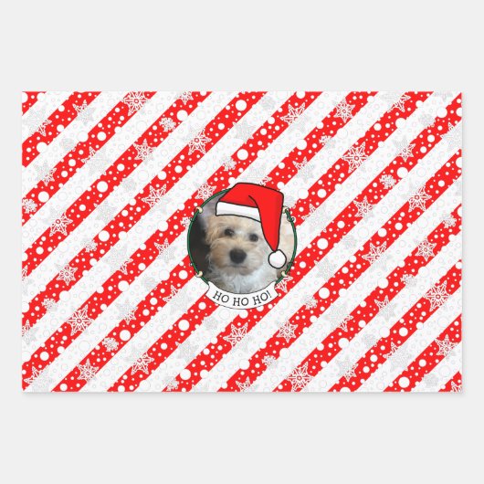 Aangepaste drie kerstkerstkerstkerstkerstkerstkers inpakpapier vel (Voorkant 2)