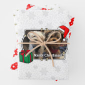 Aangepaste drie kerstkerstkerstkerstkerstkerstkers inpakpapier vel (In situ)