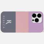 Aangepaste drie kleuren blok Lila Sinaasappel grij Case-Mate iPhone Case (Achterkant (horizontaal))