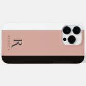 Aangepaste drie kleuren blok Roos Goud Wit Zwart Case-Mate iPhone Case (Achterkant (horizontaal))