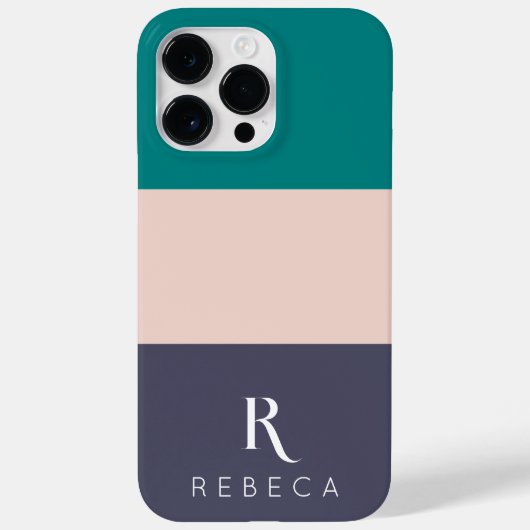 Aangepaste drie kleuren blos roze Blauwgroen Roos  Case-Mate iPhone Case (Achterkant)