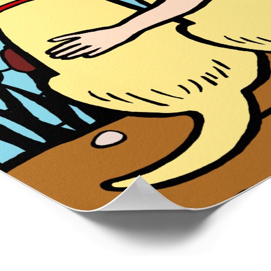 Aangepaste drie labradors en mam poster (Hoek)