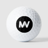 Aangepaste drie lagen monogram met eerste naam gol golfballen (Voorkant)