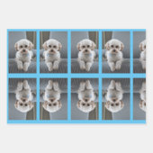 Aangepaste drie unieke foto's inpakpapier vel (Voorkant 2)