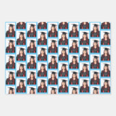 Aangepaste drie unieke foto's inpakpapier vel (Voorkant)