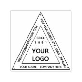 Aangepaste driehoek bedrijfsnaam Logo bedrijf adre Zelfinktende Stempel (Design)