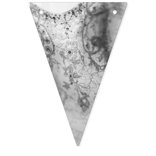 Aangepaste driehoek bruiloft Bunting Banner (Tweede vlag)