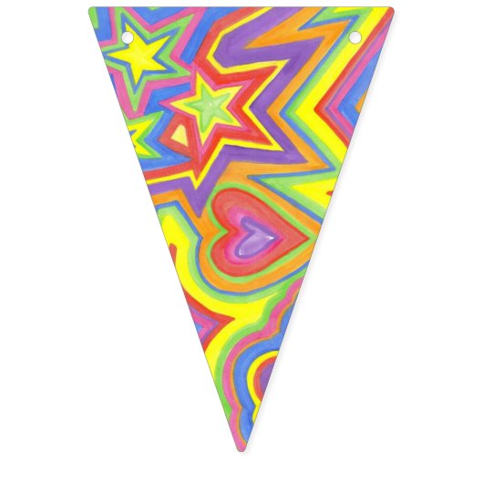 Aangepaste driehoek Bunting Banner "Happy" (Derde vlag)