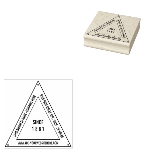 Aangepaste Driehoek van het Bedrijf van de Bedrijf Rubberstempel (Gestempeld)
