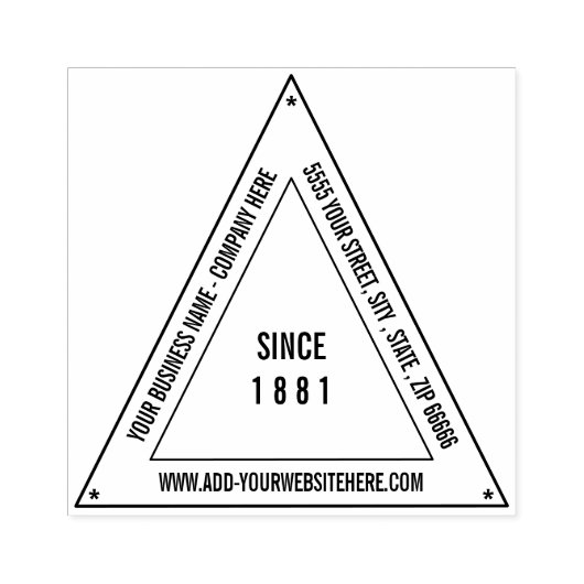 Aangepaste Driehoek van het Bedrijf van de Bedrijf Rubberstempel (Afrduk)