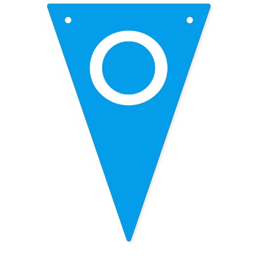 Aangepaste driehoek voor meerdere kleuren vlaggetjes (Derde vlag)