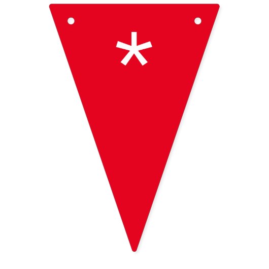 Aangepaste driehoek voor meerdere kleuren vlaggetjes (Eerste vlag)