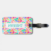 Aangepaste driehoeken veelhoekige Waterverf Bagagelabel (Achterkant horizontaal)