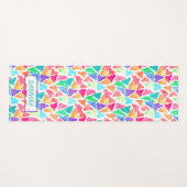 Aangepaste driehoeken veelhoekige Waterverf Yogamat (Voorkant (horizontaal))