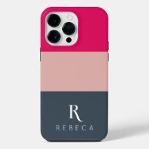 Aangepaste driekleurige blok Blush Roze Framboosgr