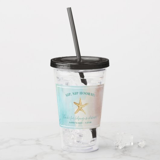 Aangepaste driekleurige tumbler acryl drinkbeker (Voorkant ijs)