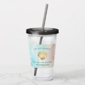 Aangepaste driekleurige tumbler acryl drinkbeker (Achterkant)