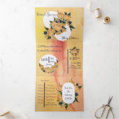 Aangepaste drieledige brief Vold bruiloft uitnodig Drieluik Uitnodiging (Binnen)