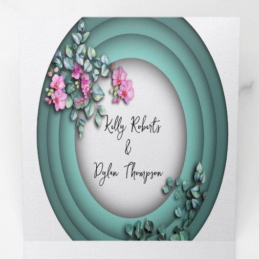 Aangepaste drieledige brief Vold Weddenschap Drieluik Uitnodiging (Binnenzijde eerst)