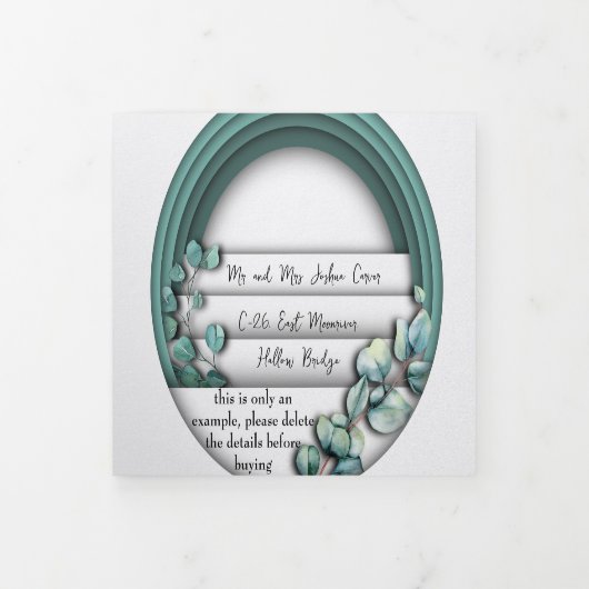 Aangepaste drieledige brief Vold Weddenschap Drieluik Uitnodiging (Cover)