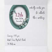 Aangepaste drieledige brief Vold Weddenschap Drieluik Uitnodiging (Binnenkant midden)