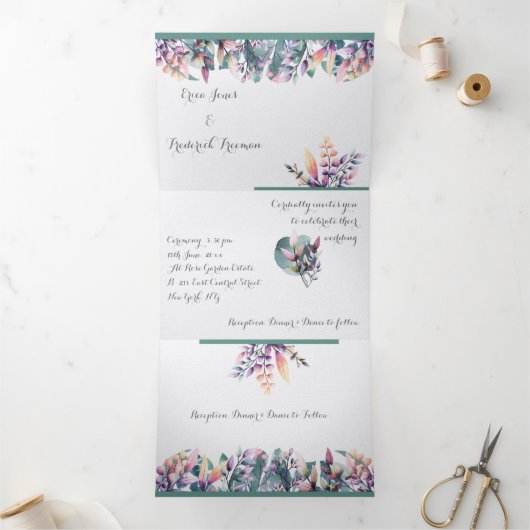 Aangepaste drieledige brief Vold Weddenschap Drieluik Uitnodiging (Binnen)