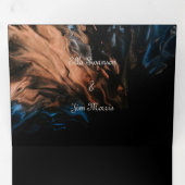 Aangepaste drieledige uitnodiging voor bruiloft (Binnenzijde eerst)