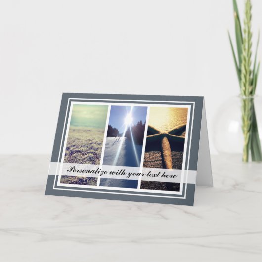 Aangepaste drieluik 3 foto collage kerst sjabloon (Voorkant)