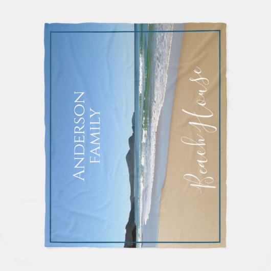 Aangepaste driemaands tapes fleece deken (Voorkant)