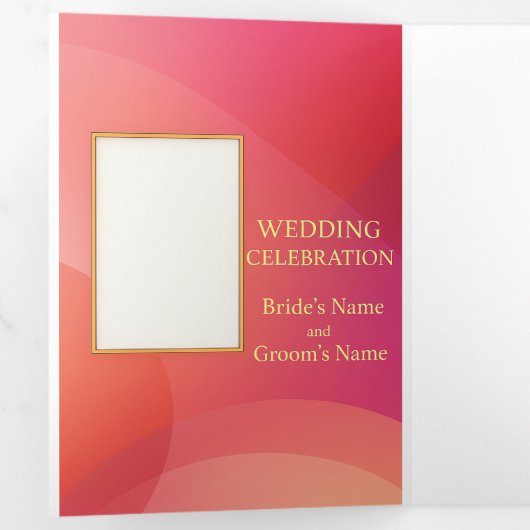 Aangepaste drievoudige brief vouw uitnodiging, Gro Drieluik Uitnodiging (Binnenzijde eerst)