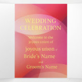 Aangepaste drievoudige brief vouw uitnodiging, Gro Drieluik Uitnodiging (Binnenkant midden)