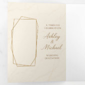 Aangepaste drievoudige brief vouw uitnodiging, Gro Drieluik Uitnodiging (Binnenzijde eerst)