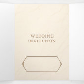 Aangepaste drievoudige brief vouw uitnodiging, Gro Drieluik Uitnodiging (Binnenkant midden)