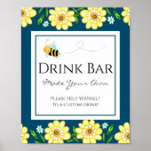 Aangepaste Drink balie voor bijen Baby shower Poster (Voorkant)