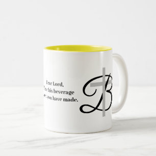 Aangepaste drink mok met godsdienstige zegening en