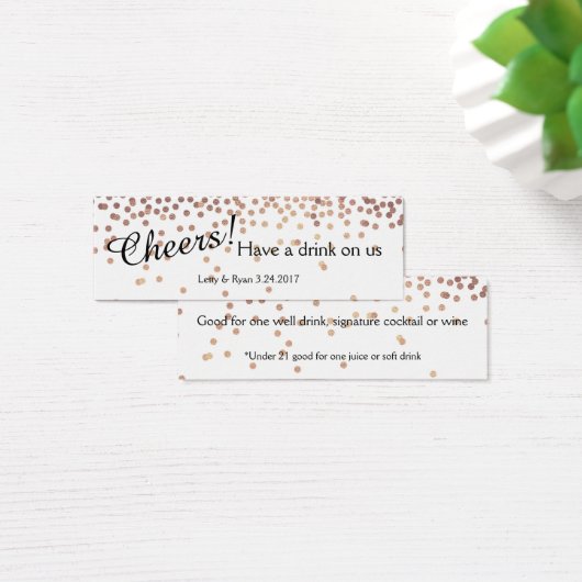 Aangepaste Drink Tickets Mini Visitekaartjes (Bureau)