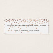 Aangepaste Drink Tickets Mini Visitekaartjes (Achterkant)