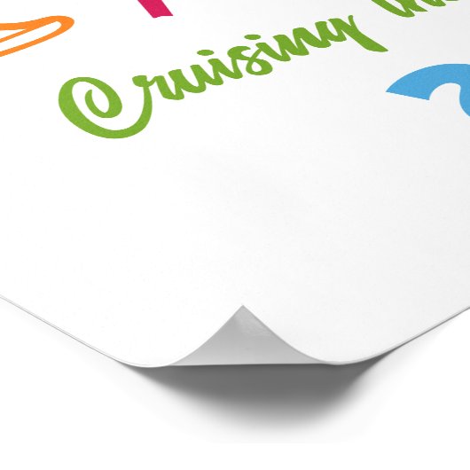 Aangepaste Drinken voor bestemming en jaar cruise Poster (Hoek)