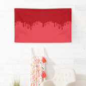 Aangepaste Drip Tomato Rode Banner – Bewerkbaar on (Insitu)