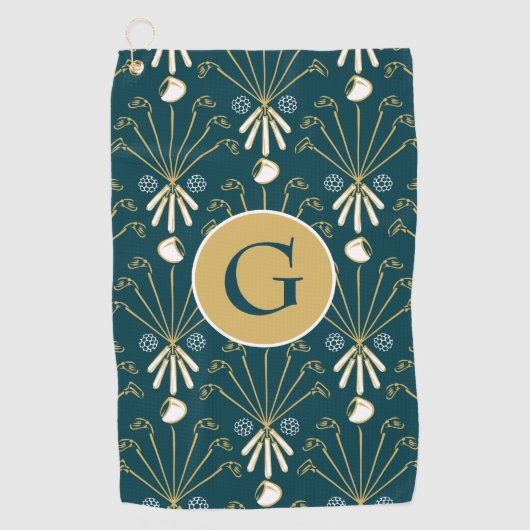 Aangepaste drivers, strijkijzers 'n putters ontwer golfhanddoek (Voorkant)