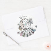 Aangepaste drocatcher-stickers ronde sticker (Envelop)