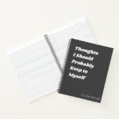 Aangepaste droge minimalistische kantoorhumor cita notitieboek (Binnen)