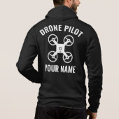 Aangepaste drone piloot hoodie met quadcopter logo (Achterkant)