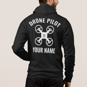 Aangepaste drone piloot hoodie met quadcopter logo