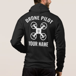 Aangepaste drone-ventilator met quadcopter-logo hoodie