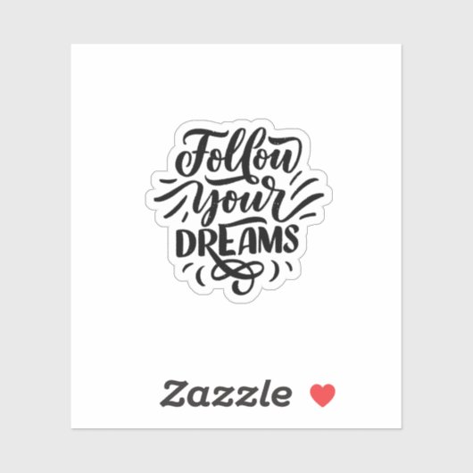 Aangepaste droom eenvoudige quote op maat sticker (Vel)