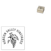 Aangepaste druiven wijngaard bedrijfsnaam rubberstempel (Gestempeld)