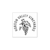 Aangepaste druiven wijngaard bedrijfsnaam rubberstempel (Afrduk)