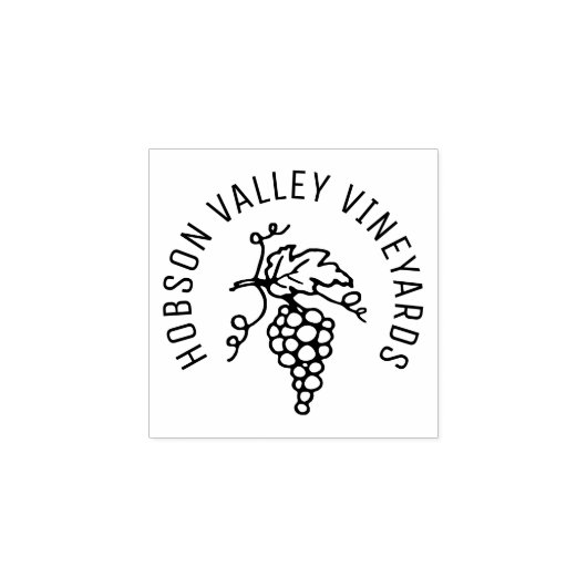 Aangepaste druiven wijngaard bedrijfsnaam rubberstempel (Afrduk)